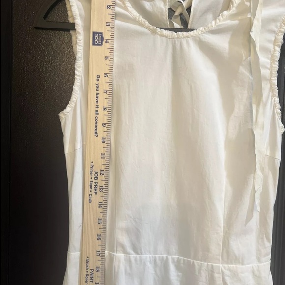 AUTHENTIC PRADA WHITE DRESS MIDI Sheath COTTON SIZE 42  US 4/6 Rushed Accent - Picture 6 of 11